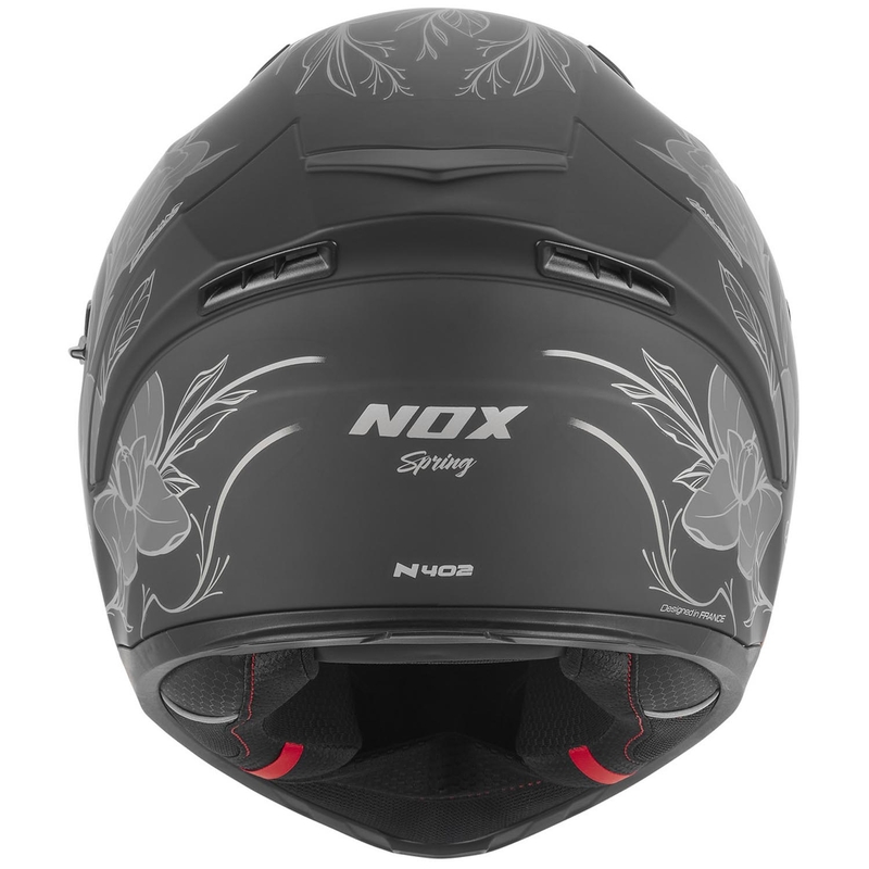 Kask motocyklowy integralny NOX N402 Spring matowy czarno-srebrny