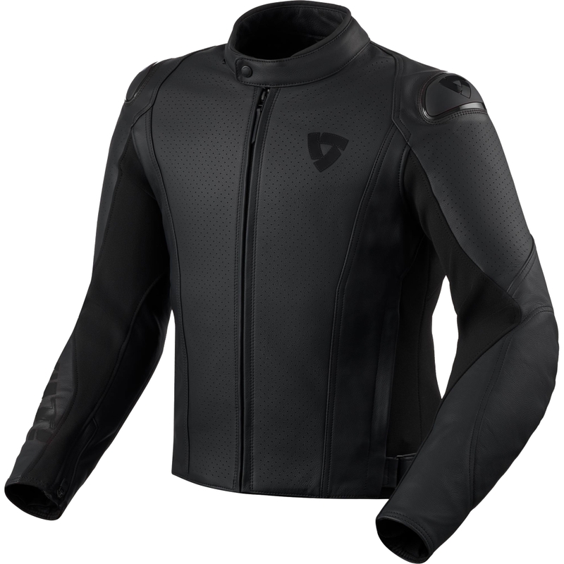 Kurtka motocyklowa skórzana Revit Quadratic w kolorze czarnym
