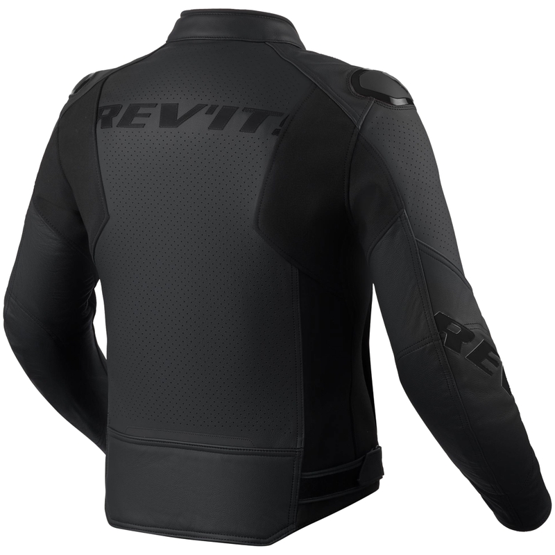 Kurtka motocyklowa skórzana Revit Quadratic w kolorze czarnym