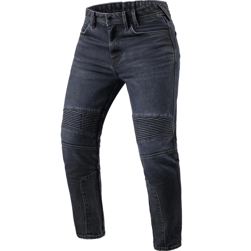 Revit Moto 2 TF Extra Cropped Jeansy motocyklowe, sprane, granatowo-czarne