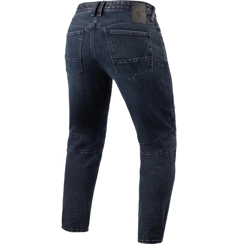 Revit Moto 2 TF Extra Cropped Jeansy motocyklowe, sprane, granatowo-czarne