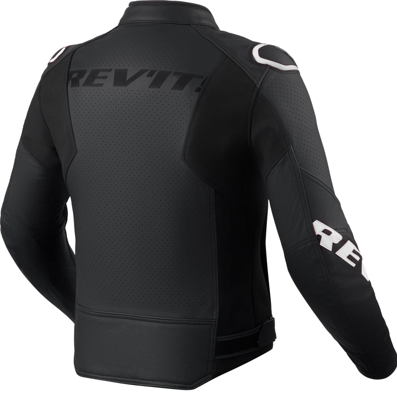 Kurtka motocyklowa skórzana Revit Quadratic czarno-biała