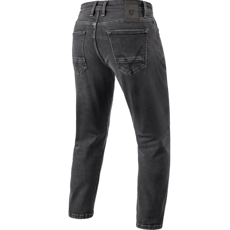 Revit Detroit 3 Tapered Extra Cropped Jeansy motocyklowe Ciemnoczarne