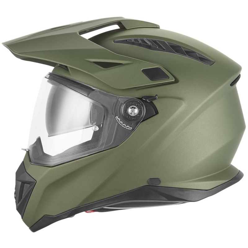Kask motocyklowy enduro NOX N350 khaki zielony