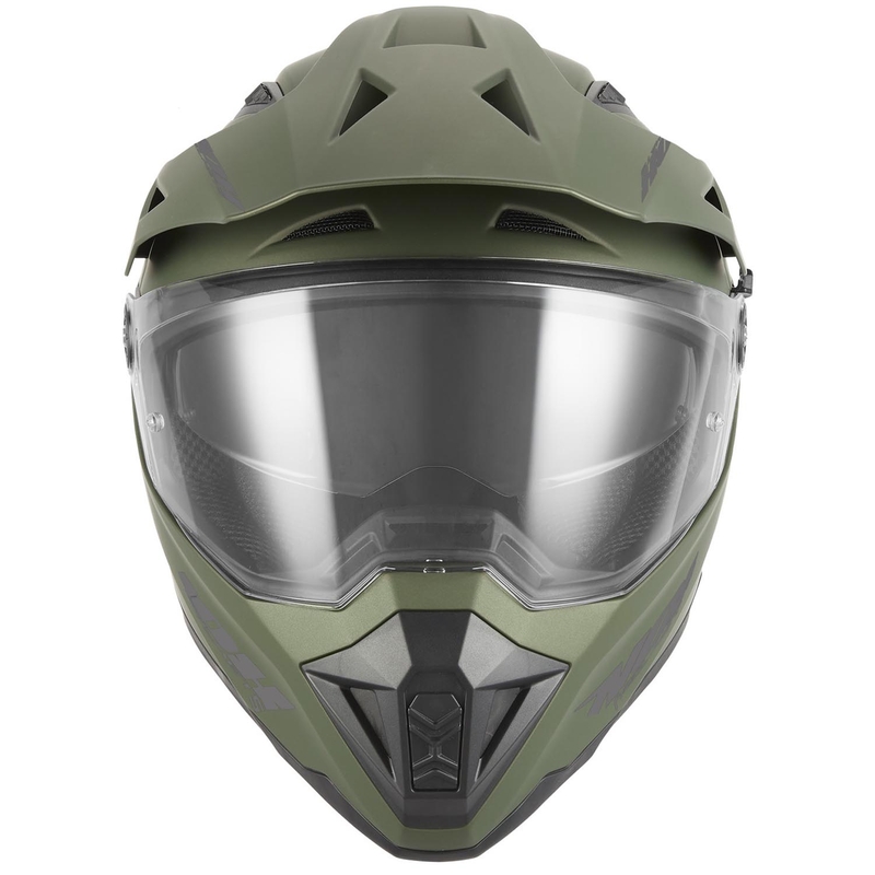 Kask motocyklowy enduro NOX N350 khaki zielony