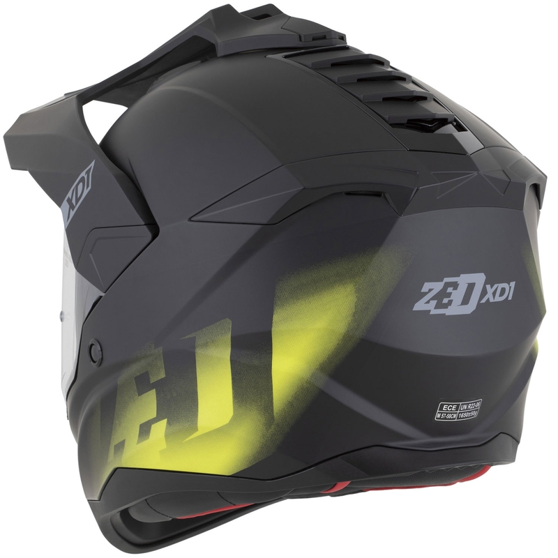 Kask motocyklowy enduro ZED XD1 matowy czarno-fluo żółty