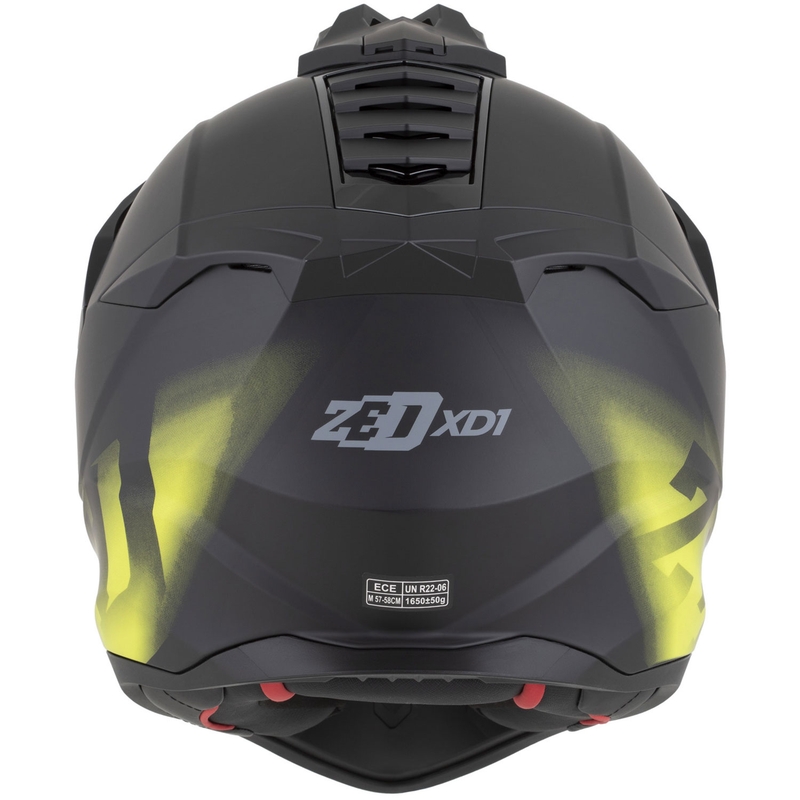 Kask motocyklowy enduro ZED XD1 matowy czarno-fluo żółty