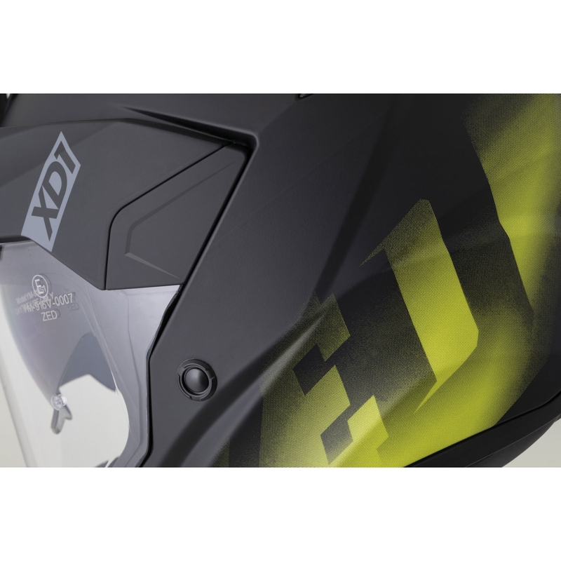 Kask motocyklowy enduro ZED XD1 matowy czarno-fluo żółty