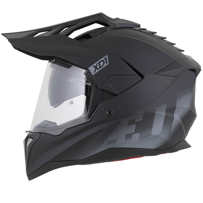 Kask motocyklowy enduro ZED XD1 matowy czarno-ciemnoszary