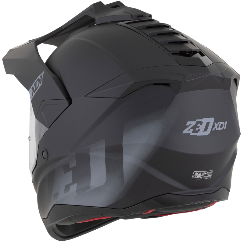 Kask motocyklowy enduro ZED XD1 matowy czarno-ciemnoszary