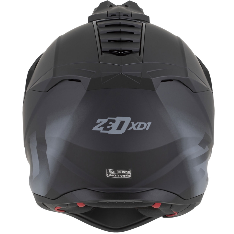 Kask motocyklowy enduro ZED XD1 matowy czarno-ciemnoszary