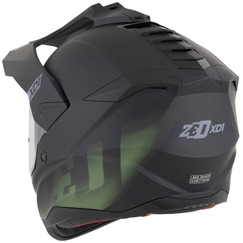 Kask motocyklowy enduro ZED XD1 matowy czarno-ciemnozielony