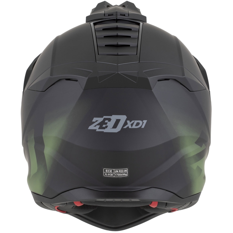 Kask motocyklowy enduro ZED XD1 matowy czarno-ciemnozielony