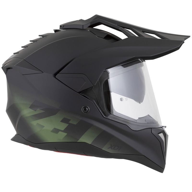 Kask motocyklowy enduro ZED XD1 matowy czarno-ciemnozielony