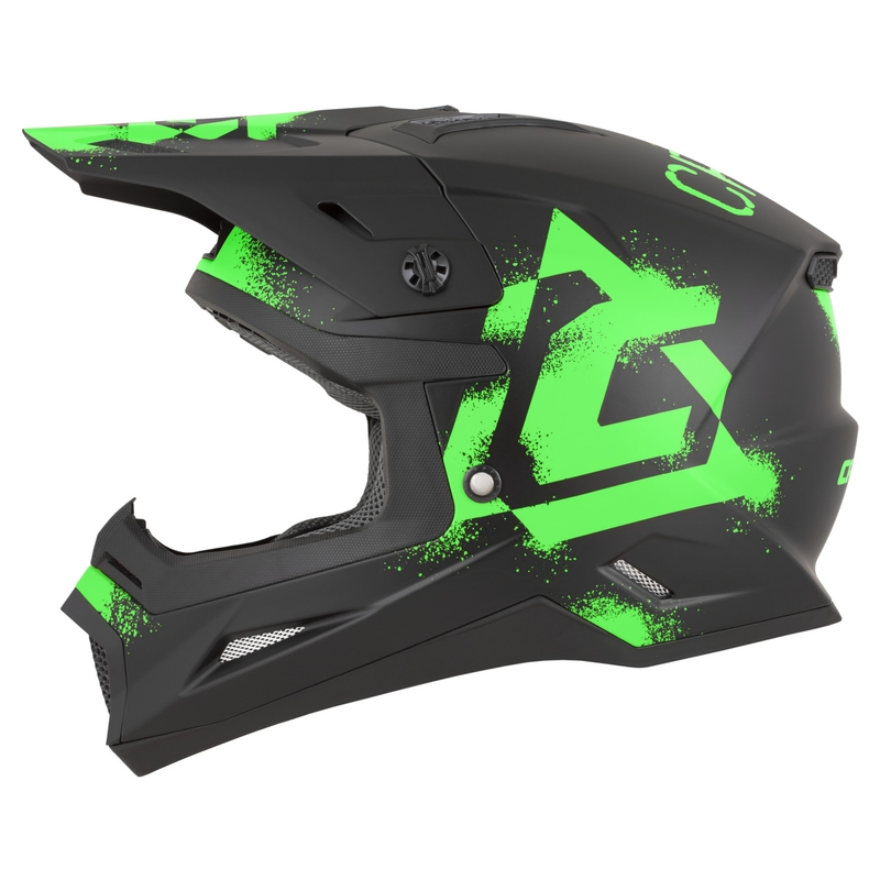 Kask motocrossowy Cassida Cross Cup 2 Crew matowy czarno-fluo zielony