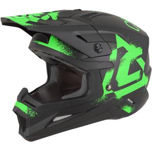 Kask motocrossowy Cassida Cross Cup 2 Crew matowy czarno-fluo zielony