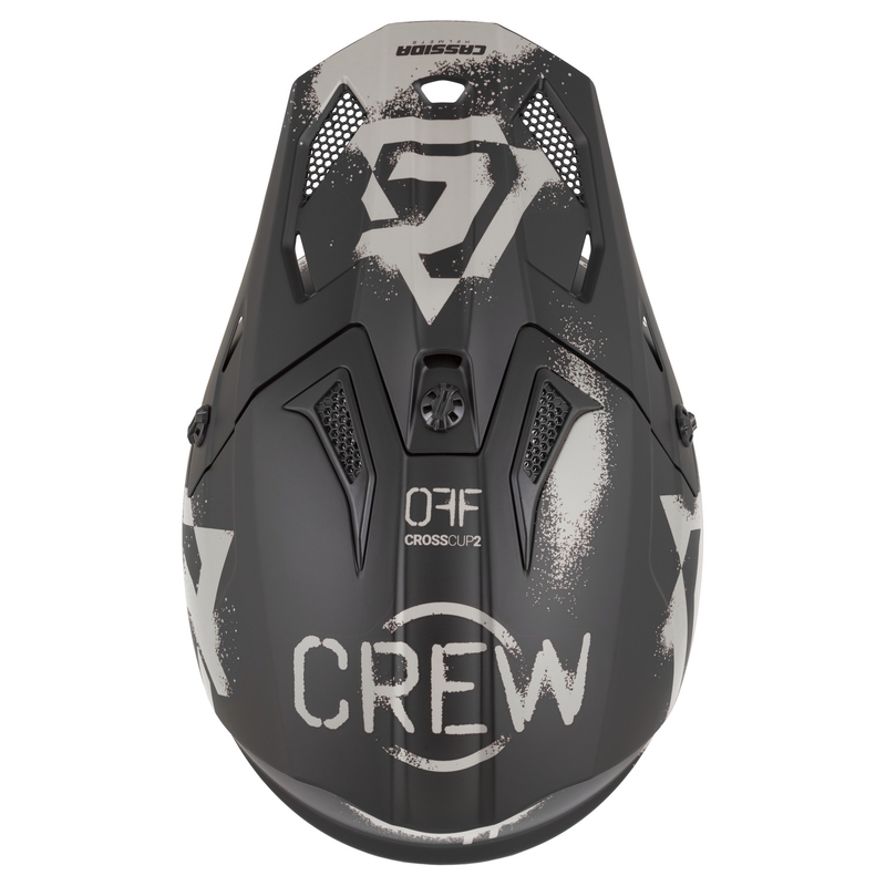 Kask motocrossowy Cassida Cross Cup 2 Crew matowoczarno-piaskowy