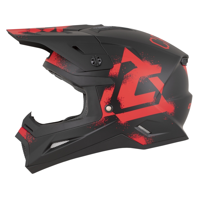 Kask motocrossowy Cassida Cross Cup 2 Crew matowy czarno-czerwony