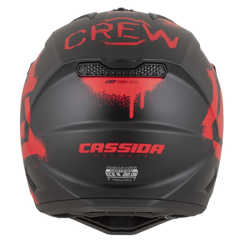Kask motocrossowy Cassida Cross Cup 2 Crew matowy czarno-czerwony