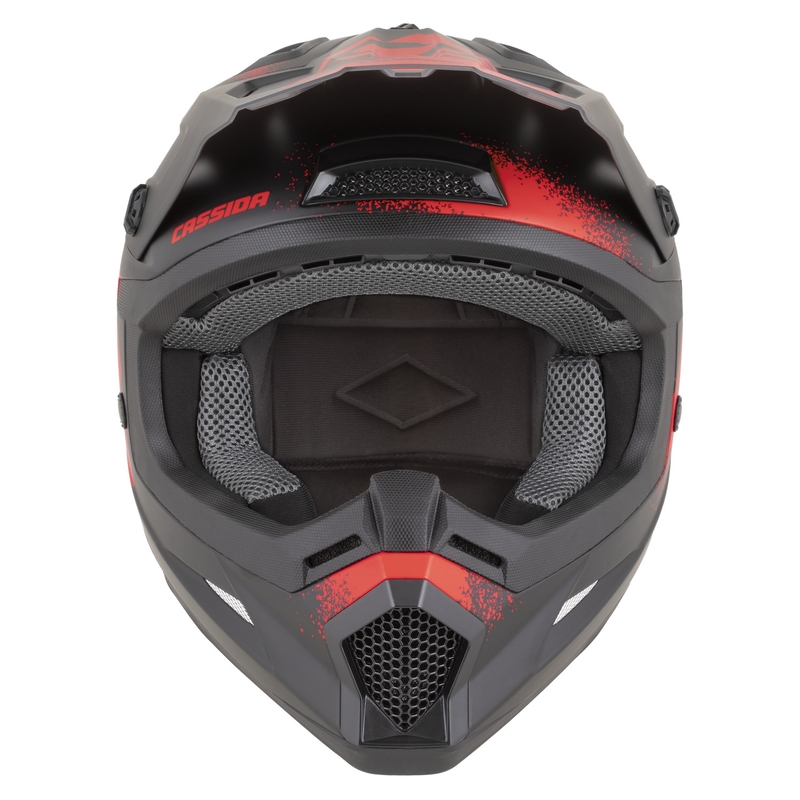 Kask motocrossowy Cassida Cross Cup 2 Crew matowy czarno-czerwony