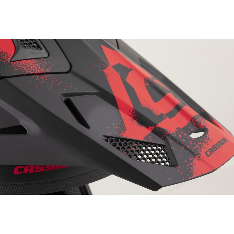 Kask motocrossowy Cassida Cross Cup 2 Crew matowy czarno-czerwony