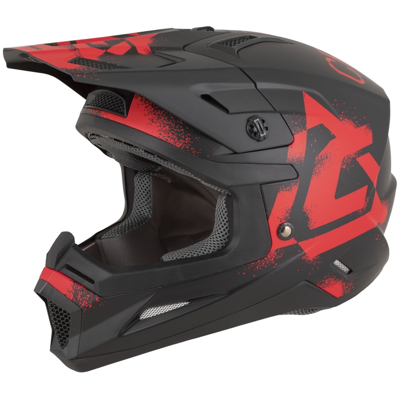 Kask motocrossowy Cassida Cross Cup 2 Crew matowy czarno-czerwony