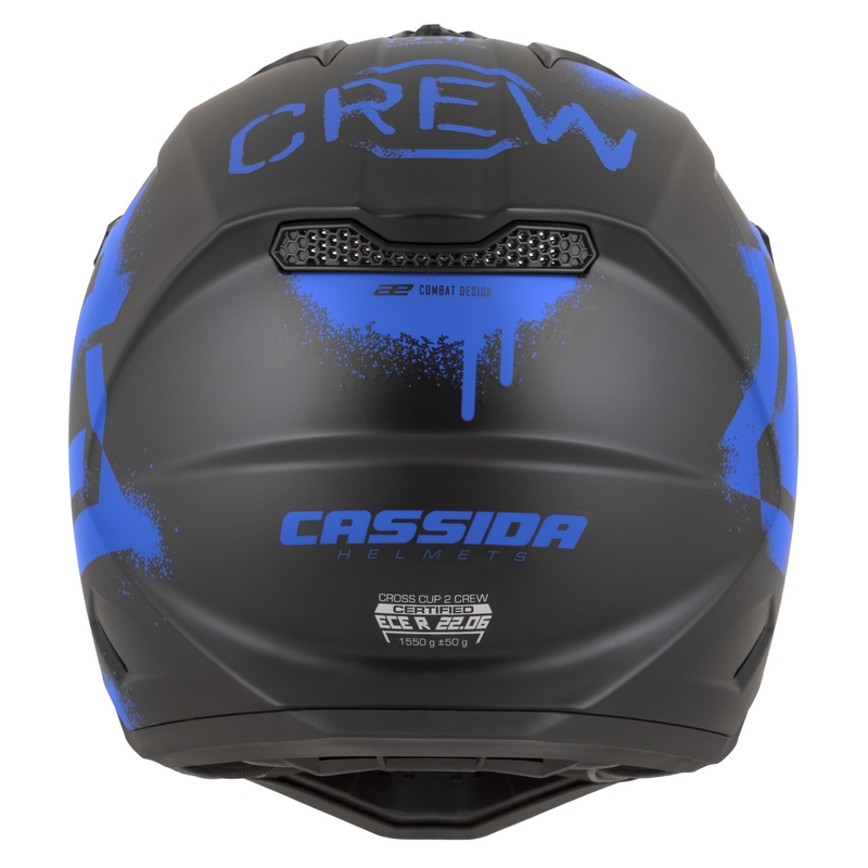 Kask motocrossowy Cassida Cross Cup 2 Crew matowy czarno-niebieski