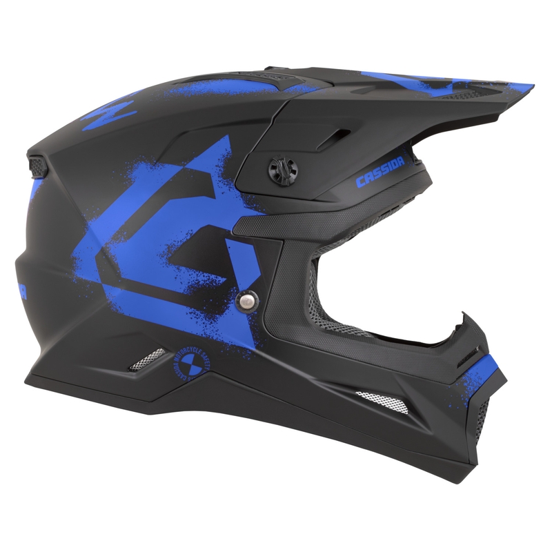 Kask motocrossowy Cassida Cross Cup 2 Crew matowy czarno-niebieski