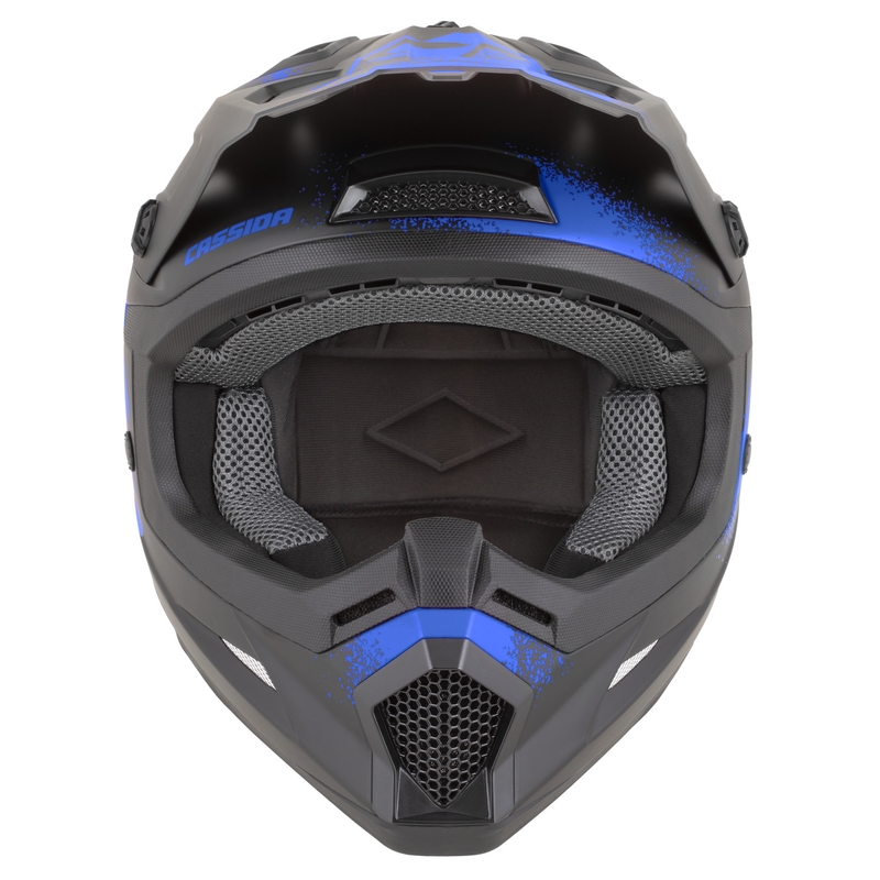 Kask motocrossowy Cassida Cross Cup 2 Crew matowy czarno-niebieski