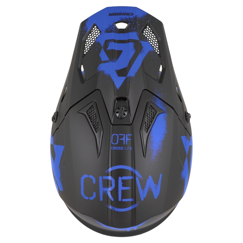 Kask motocrossowy Cassida Cross Cup 2 Crew matowy czarno-niebieski