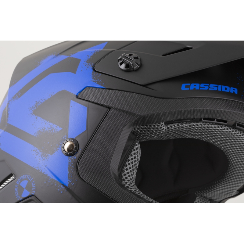 Kask motocrossowy Cassida Cross Cup 2 Crew matowy czarno-niebieski