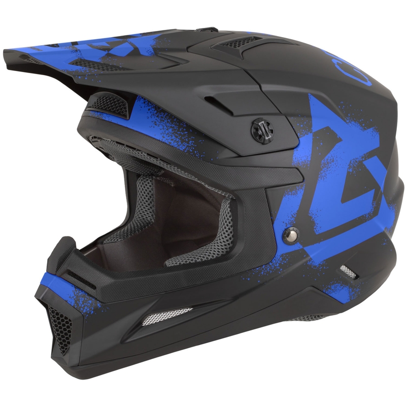 Kask motocrossowy Cassida Cross Cup 2 Crew matowy czarno-niebieski
