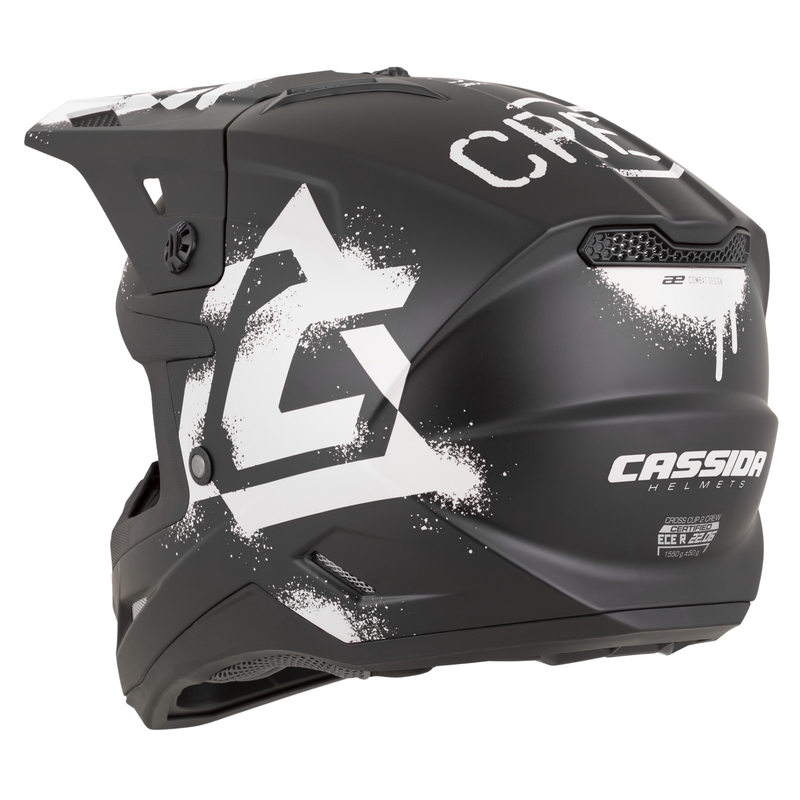 Kask motocrossowy Cassida Cross Cup 2 Crew matowoczarno-biały
