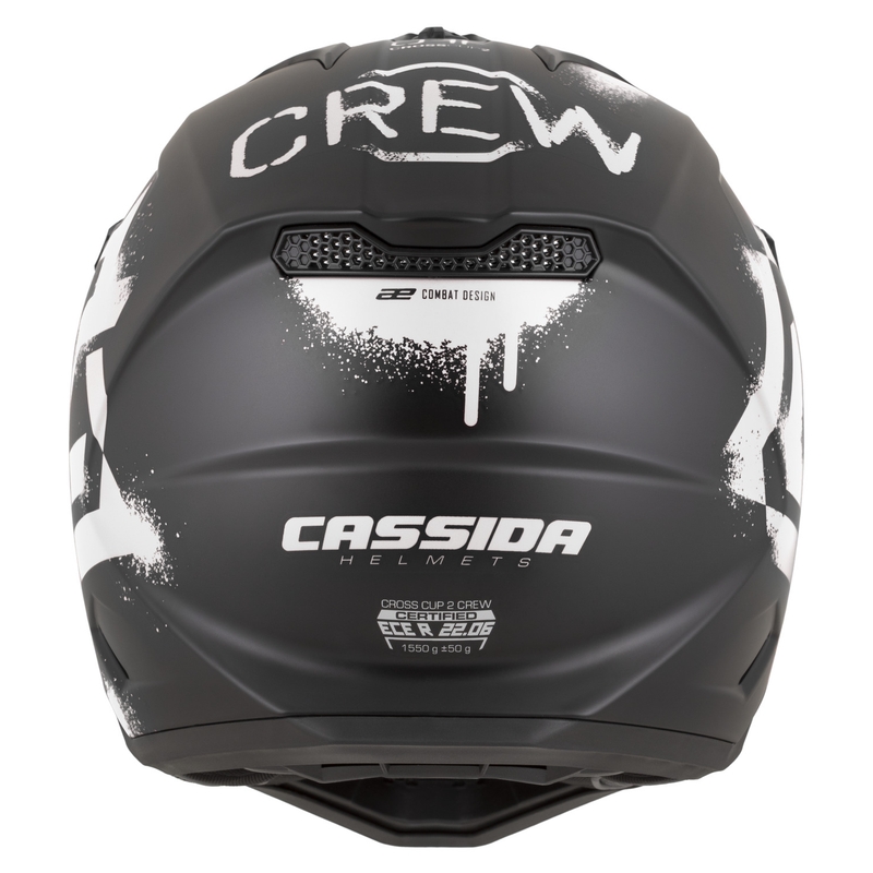 Kask motocrossowy Cassida Cross Cup 2 Crew matowoczarno-biały