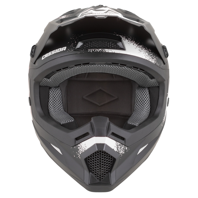 Kask motocrossowy Cassida Cross Cup 2 Crew matowoczarno-biały