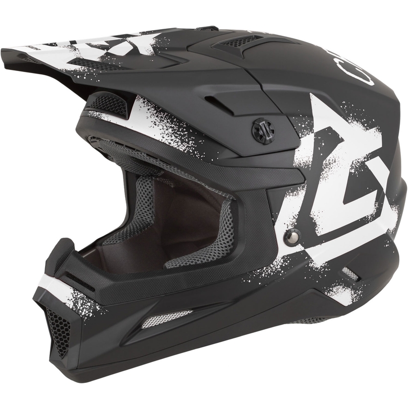 Kask motocrossowy Cassida Cross Cup 2 Crew matowoczarno-biały
