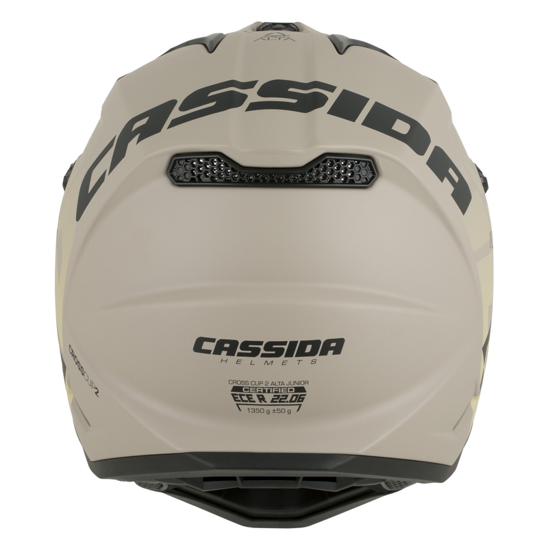 Kask motocrossowy dziecięcy Cassida Cross Cup 2 Alta Junior matowy piaskowo-szary