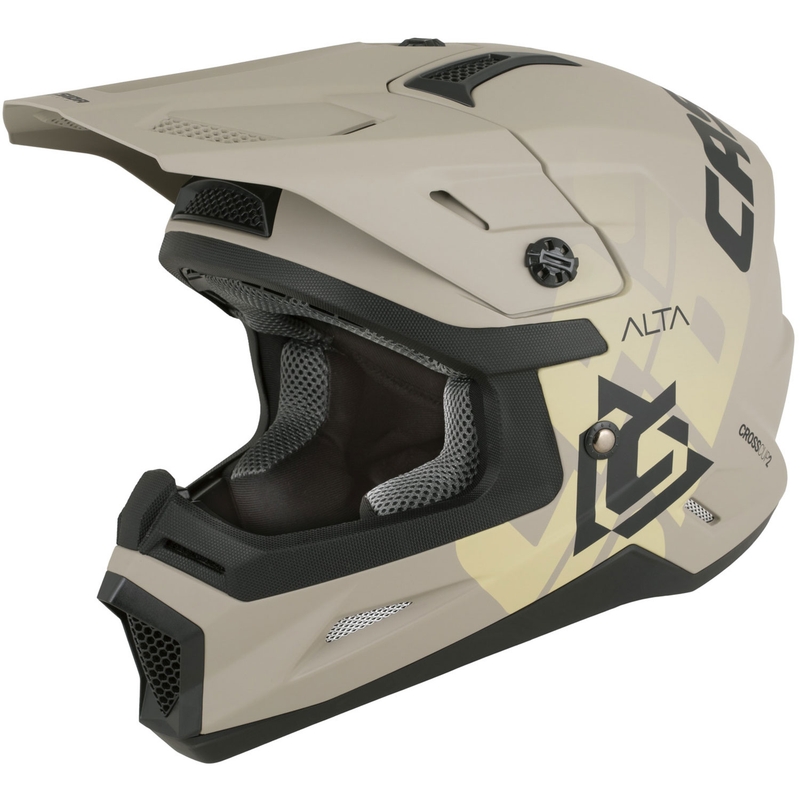 Kask motocrossowy dziecięcy Cassida Cross Cup 2 Alta Junior matowy piaskowo-szary