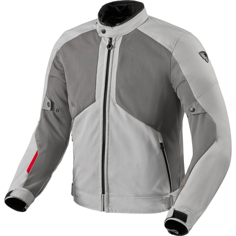 Kurtka motocyklowa Revit Torque 3 H2O jasnoszaro-czerwona