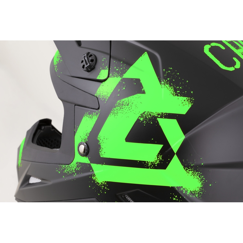 Kask motocrossowy dziecięcy Cassida Cross Cup 2 Crew Junior matowy czarno-fluo zielony