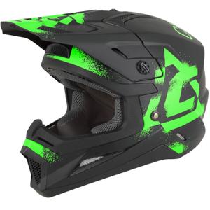 Kask motocrossowy dziecięcy Cassida Cross Cup 2 Crew Junior matowy czarno-fluo zielony