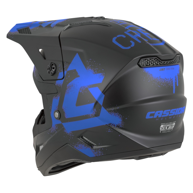 Kask motocrossowy dziecięcy Cassida Cross Cup 2 Crew Junior matowy czarno-niebieski