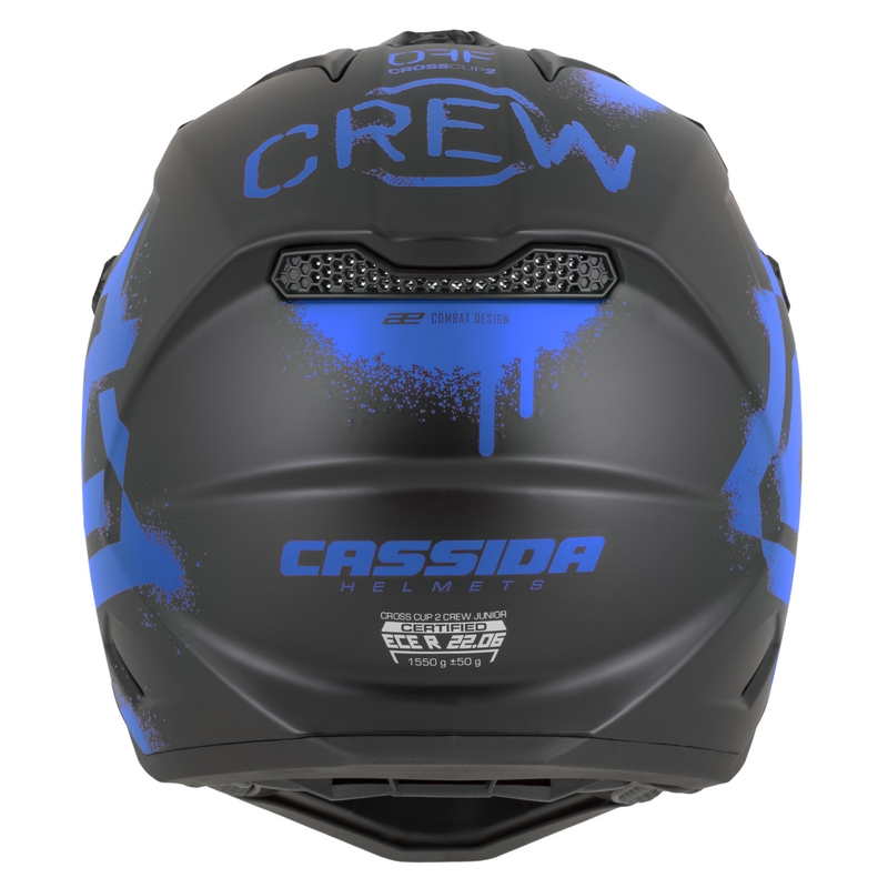 Kask motocrossowy dziecięcy Cassida Cross Cup 2 Crew Junior matowy czarno-niebieski