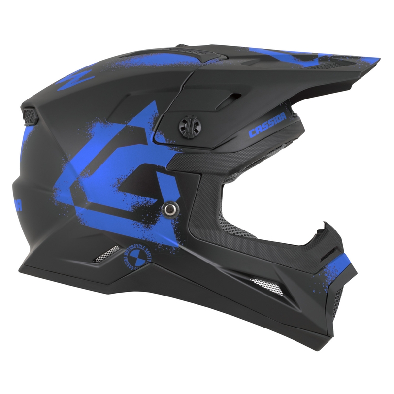 Kask motocrossowy dziecięcy Cassida Cross Cup 2 Crew Junior matowy czarno-niebieski
