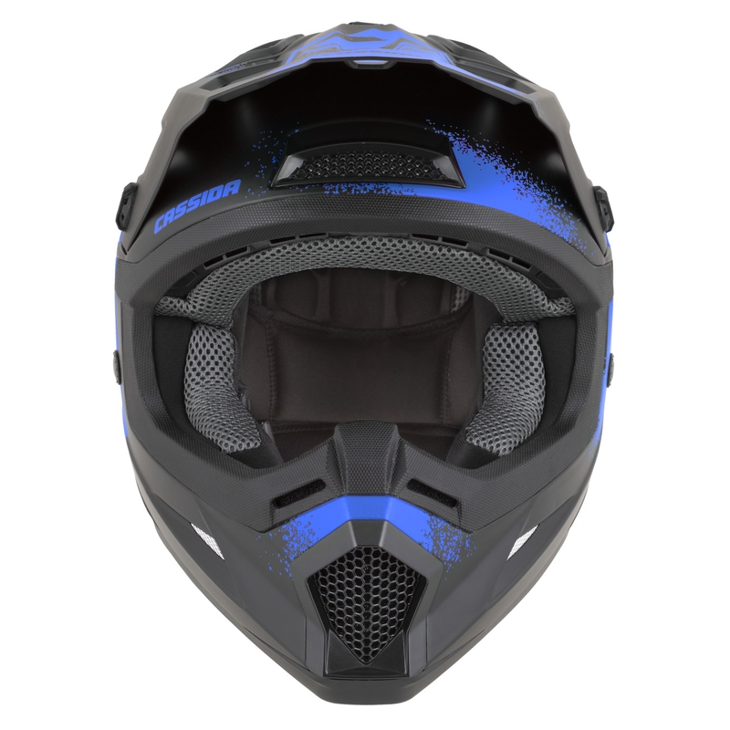 Kask motocrossowy dziecięcy Cassida Cross Cup 2 Crew Junior matowy czarno-niebieski