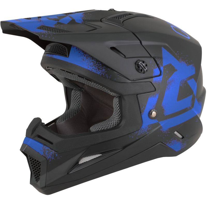 Kask motocrossowy dziecięcy Cassida Cross Cup 2 Crew Junior matowy czarno-niebieski