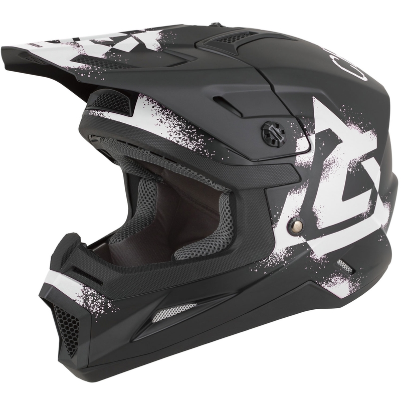 Kask motocrossowy dziecięcy Cassida Cross Cup 2 Crew Junior matowy czarno-biały