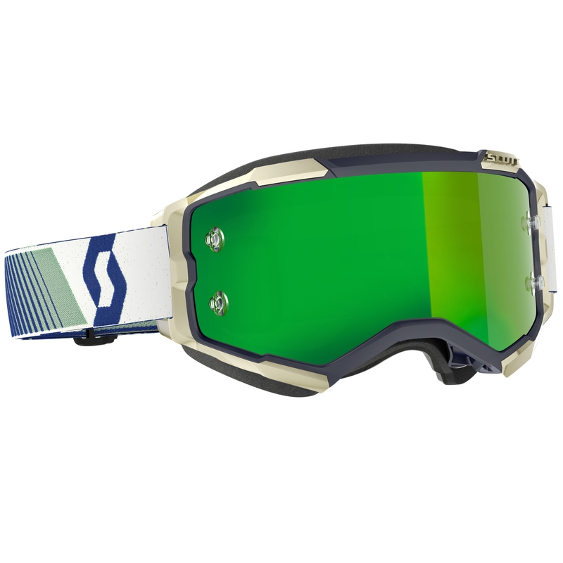 Gogle motocrossowe SCOTT Fury CH niebiesko-zielone z zielonym lustrzanym pleksiglasem
