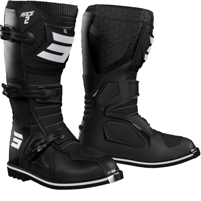 Buty motocrossowe Shot Race 2 dla dzieci, czarne