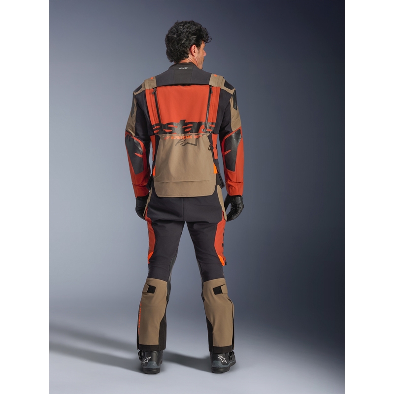 Kurtka motocyklowa Alpinestars Halo PRO Drystar XF jasnobrązowo-ciemnopomarańczowo-czarna